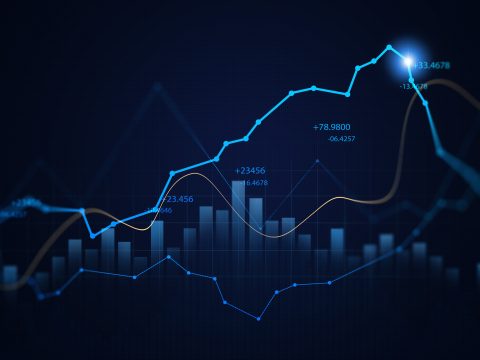 Investment finance chart,stock market business and exchange financial growth graph.